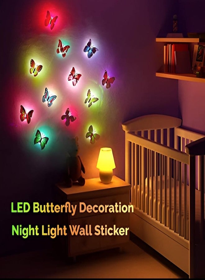 MeeTo Butterfly Night Lamp Colour-Full Home Decoration Color Changing Led Butterfly Light- Peel and Stick (Pack of 5) - Image 2